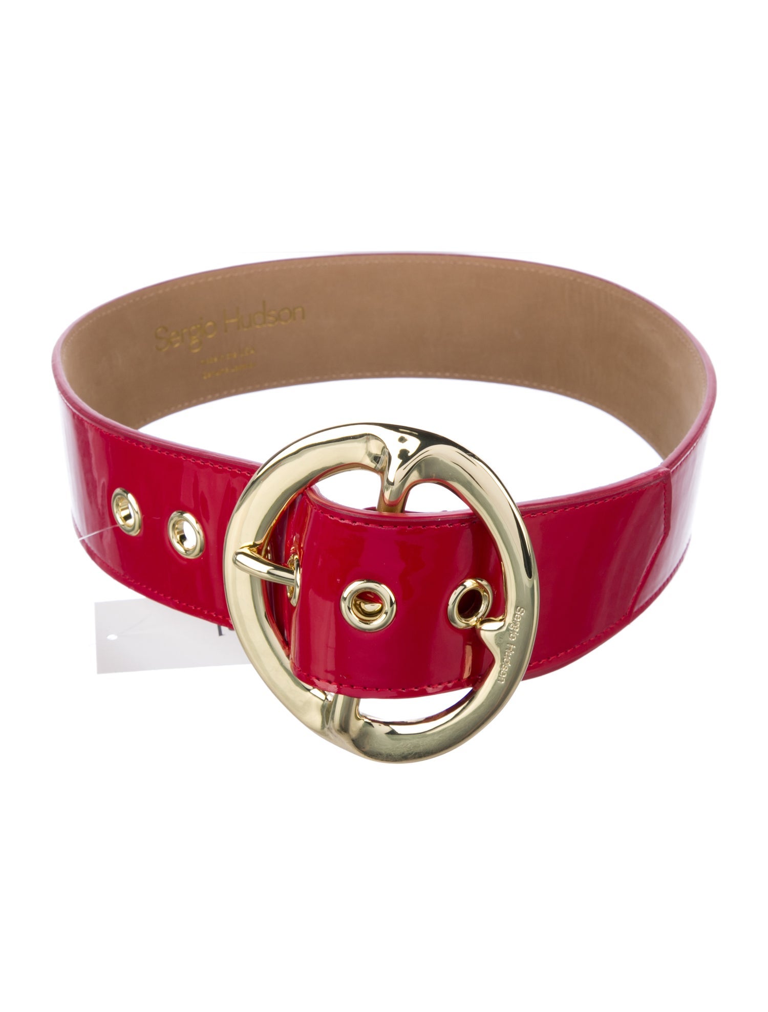 Sergio Hudson Patent Leather Waist Belt